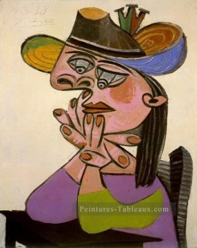  cubiste - Femme accoudee 1938 cubist Pablo Picasso